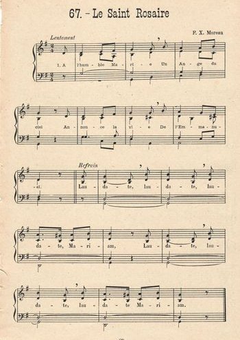 Le saint Rosaire Partition gratuite